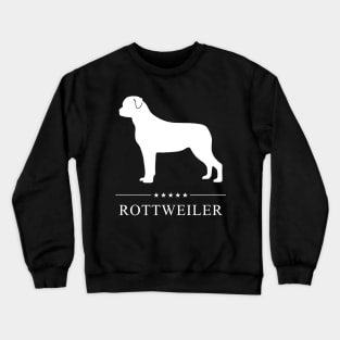 Rottweiler Dog White Silhouette Crewneck Sweatshirt